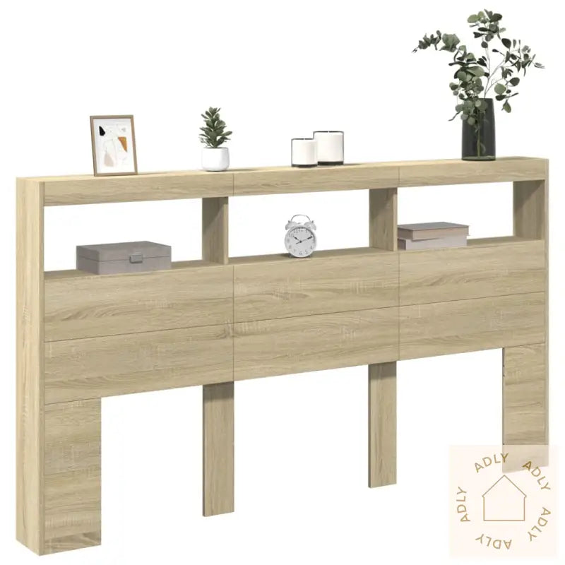 Hodegavl Skap Med Led Sonoma Eik 180X17X102 Cm