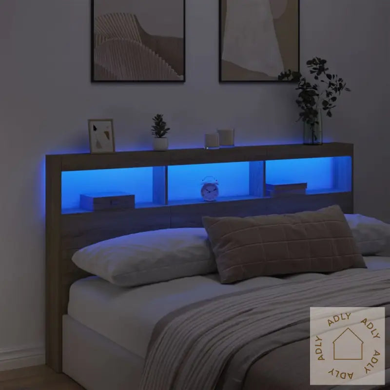 Hodegavl Skap Med Led Sonoma Eik 180X17X102 Cm