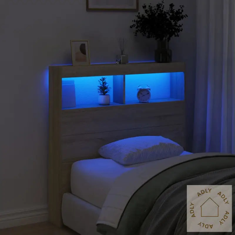 Hodegavl Skap Med Led Sonoma Eik 100X17X102 Cm