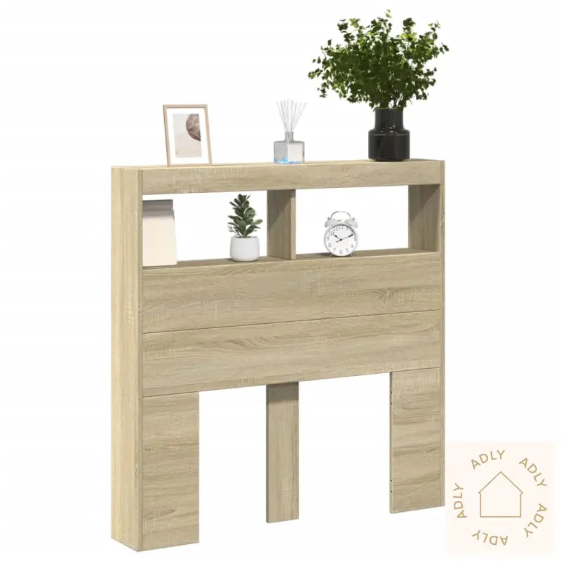 Hodegavl Skap Med Led Sonoma Eik 100X17X102 Cm