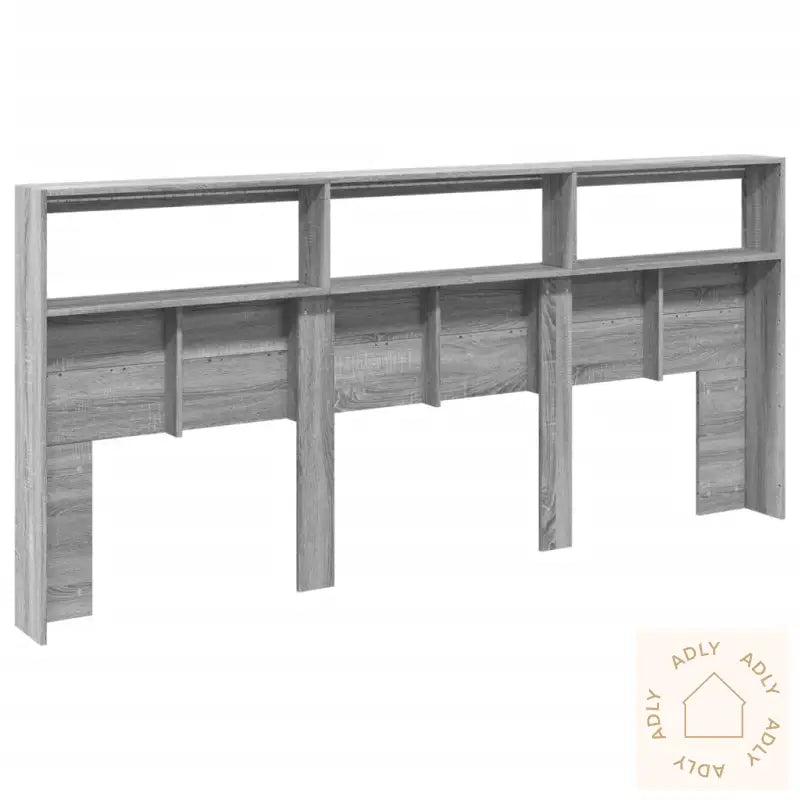 Hodegavl Skap Med Led Grå Sonoma 220X17X102 Cm