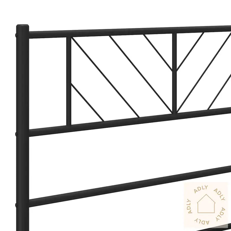Sengegavl I Metall Svart 193 Cm