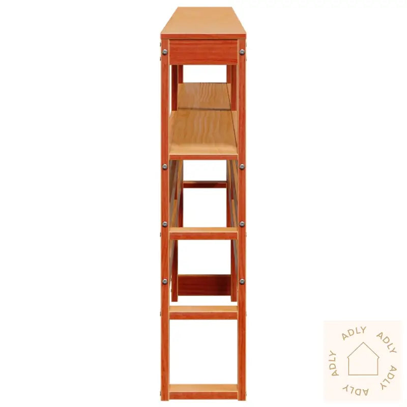 Hodegavl Med Hyller Voksbrun 180 Cm Heltre Furu