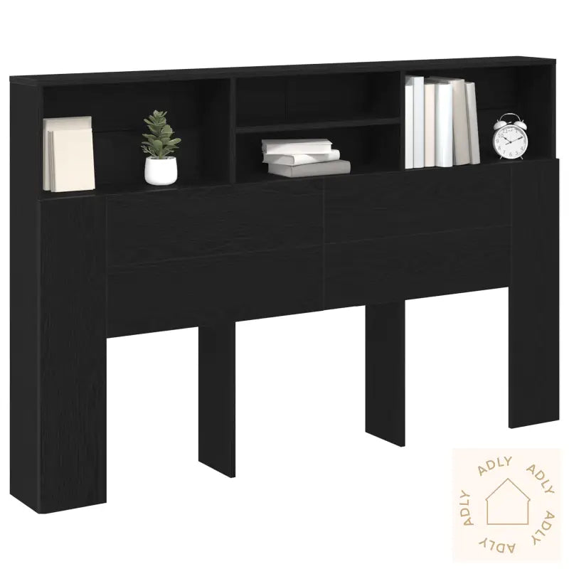 Hodegavl Kabinett I Svart Eik - 160X19X103.5 Cm Laget Av Ingeniørtre