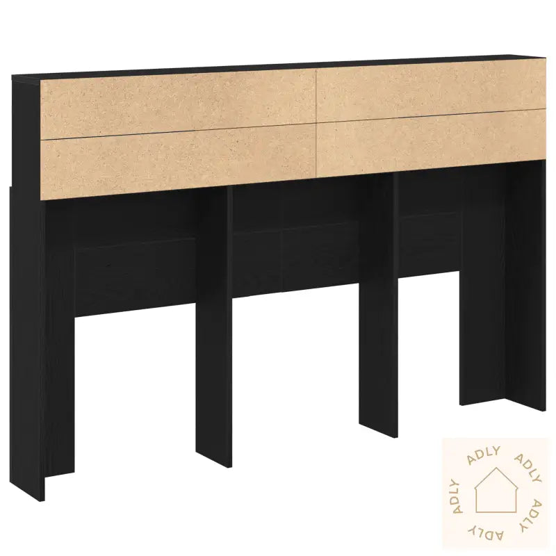 Hodegavl Kabinett I Svart Eik - 160X19X103.5 Cm Laget Av Ingeniørtre