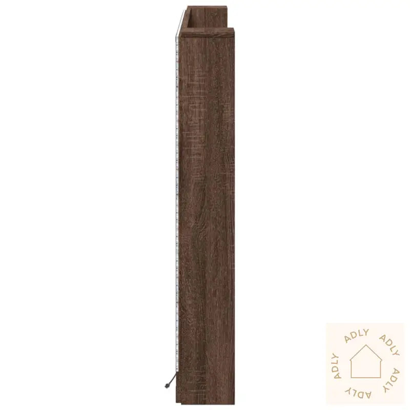 Hodegavl Skap Med Led Brun Eik 160X16,5X103,5 Cm