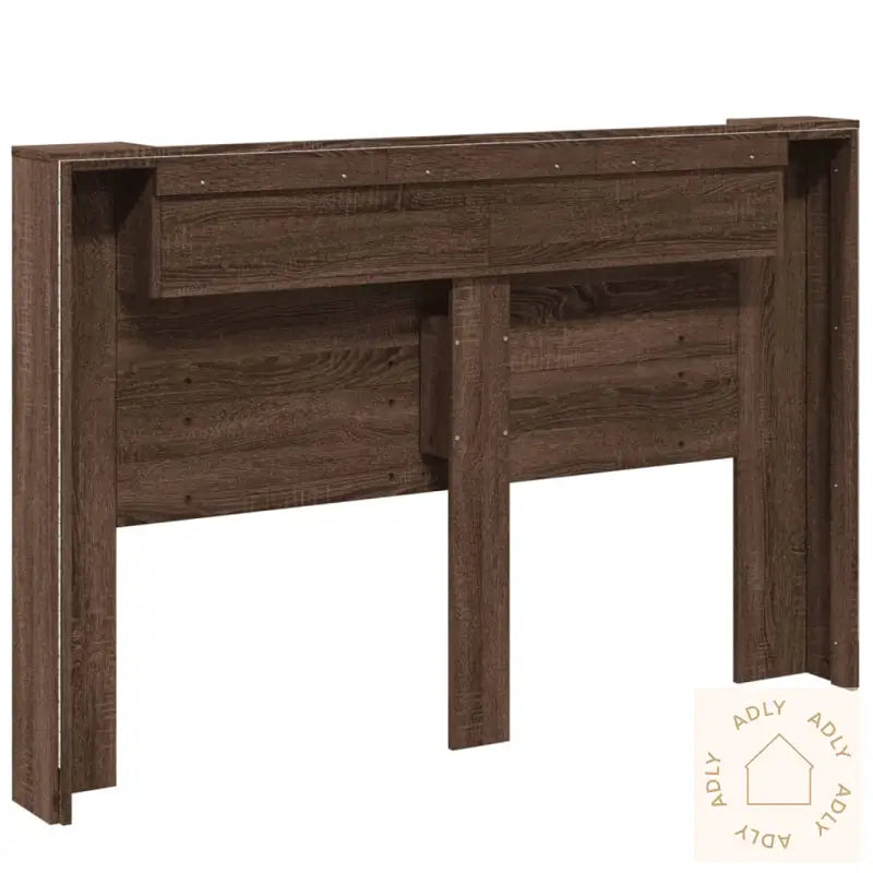Hodegavl Skap Med Led Brun Eik 160X16,5X103,5 Cm