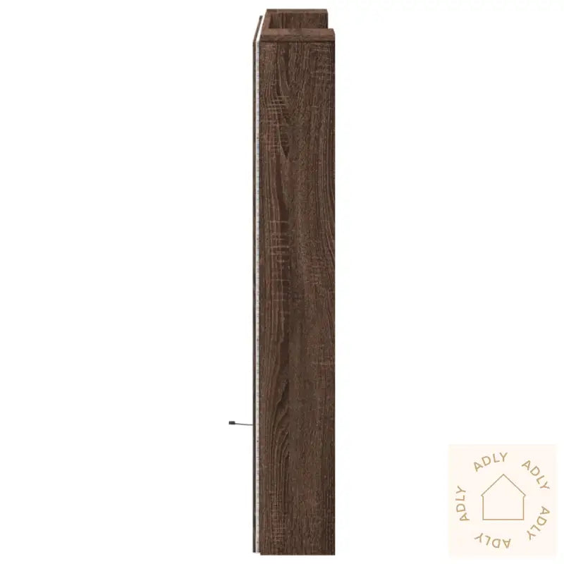 Hodegavl Skap Med Led Brun Eik 100X16,5X103,5 Cm