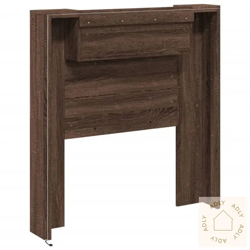 Hodegavl Skap Med Led Brun Eik 100X16,5X103,5 Cm