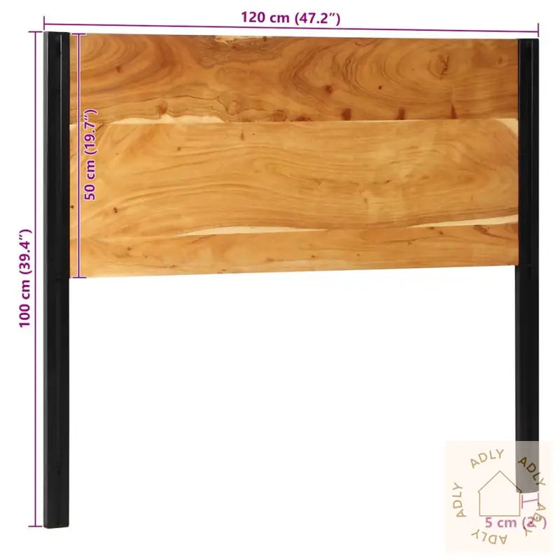 Sengegavl 120 Cm Heltre Akasie Og Jern