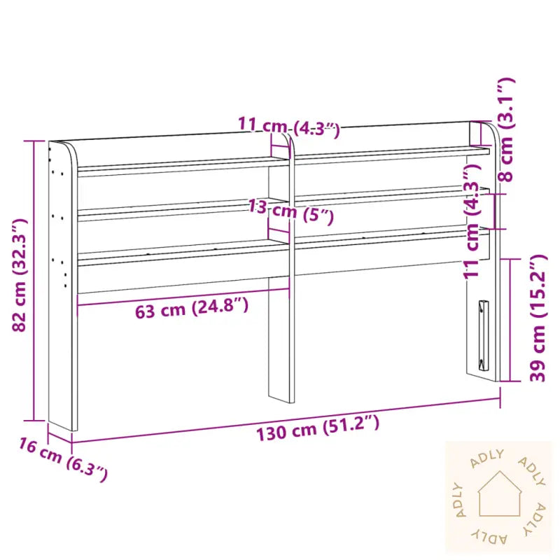 Hodegavl Med Hyller Hvit 120 Cm Heltre Furu