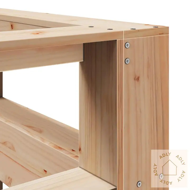 Bokhylle Sengegavl L-Formet 200 Cm Heltre Furu