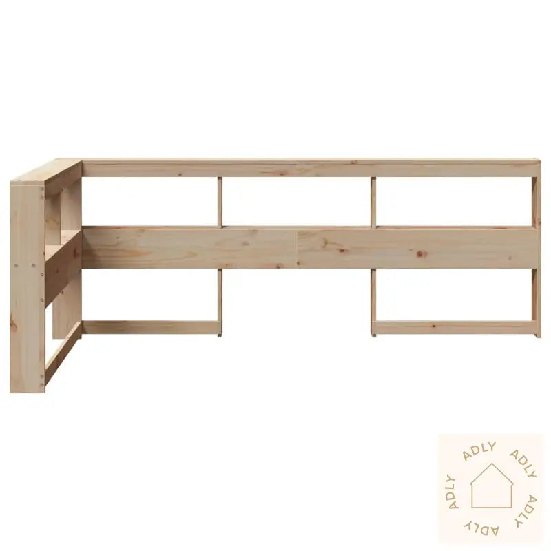 Bokhylle Sengegavl L-Formet 80 Cm Heltre Furu