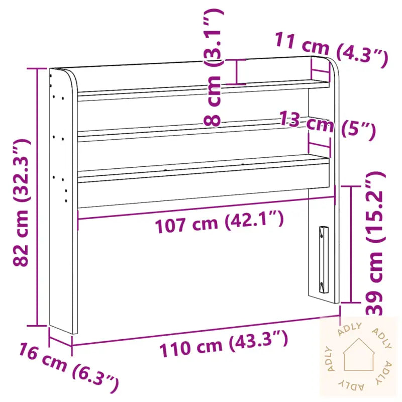 Hodegavl Med Hyller 100 Cm Heltre Furu