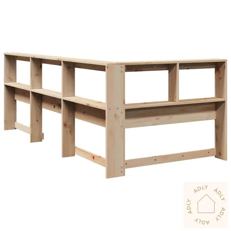 Bokhylle Sengegavl L-Formet 80 Cm Heltre Furu