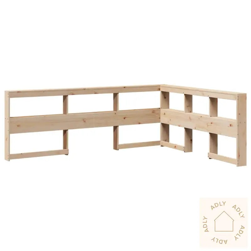 Bokhylle Sengegavl L-Formet 160 Cm Heltre Furu