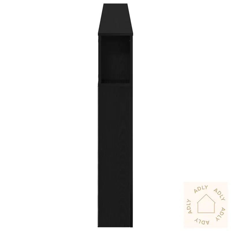 Oppbevaringshodegjerde Med Led-Lamper Svart Eik 220X18,5X103,5 Cm