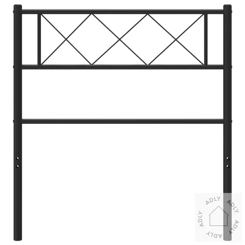 Sengegavl I Metall Svart 90 Cm