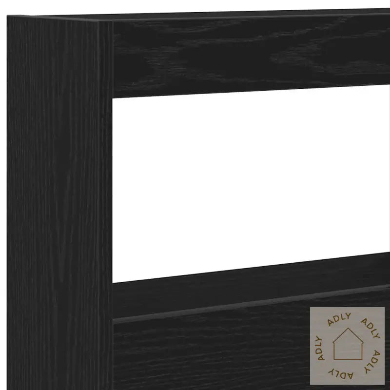 Hodegavl Skap Med Led Svart Eik 140X17X102 Cm