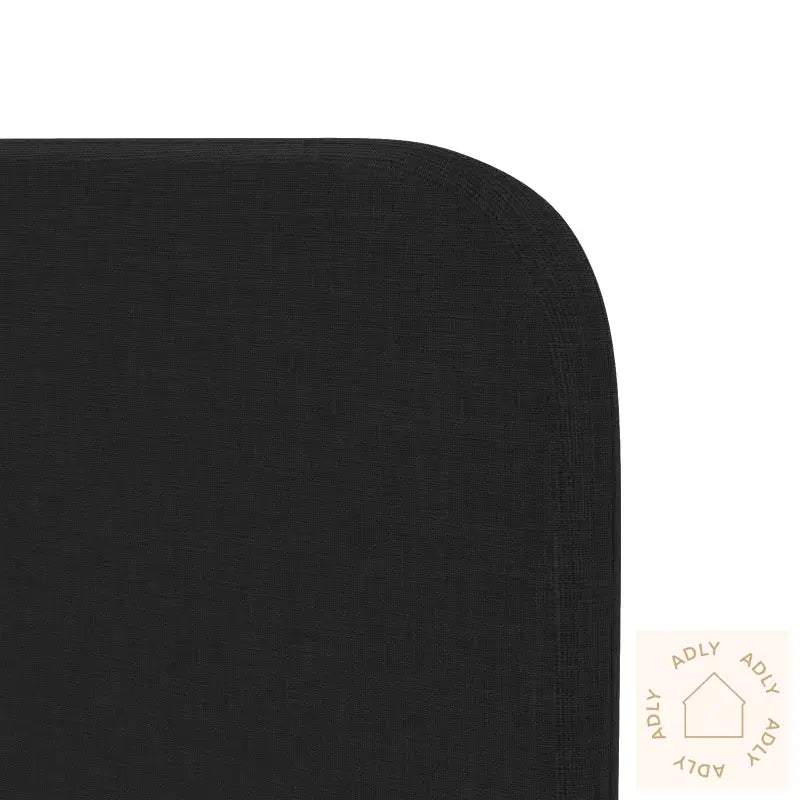 Svart Hodegjerde Svart Tre Og Stoff Standard Holdbar