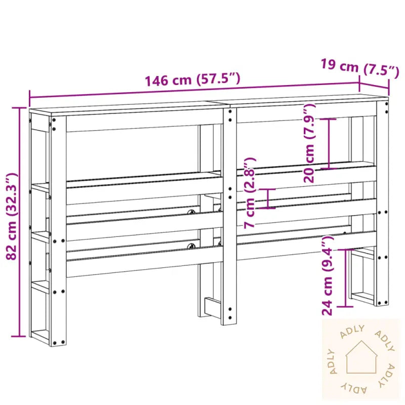 Hodegavl Med Hyller Voksbrun 140 Cm Heltre Furu