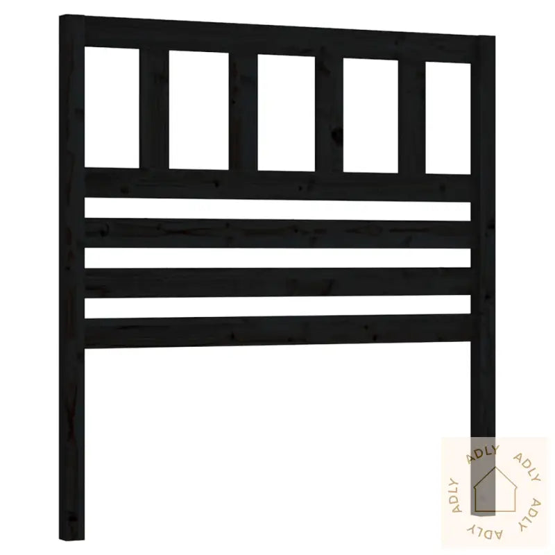 Sengegavl Svart 106X4X100 Cm Heltre Furu