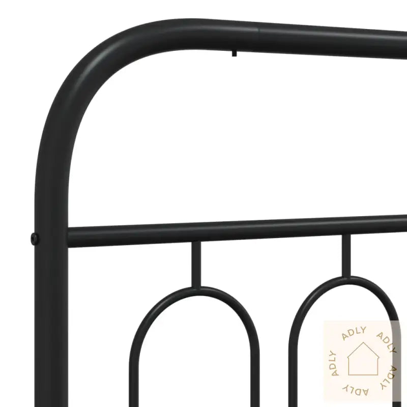 Sengegavl I Metall Svart 120 Cm