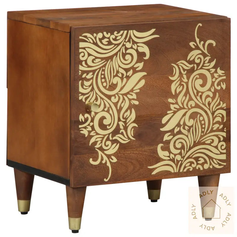 Nattbord 40X33X46 Cm Massivt Mango Tre
