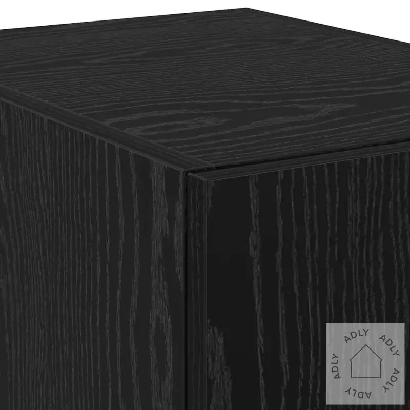 Høybord Svart Eik 40X42.5X185 Cm Konstruert Tre