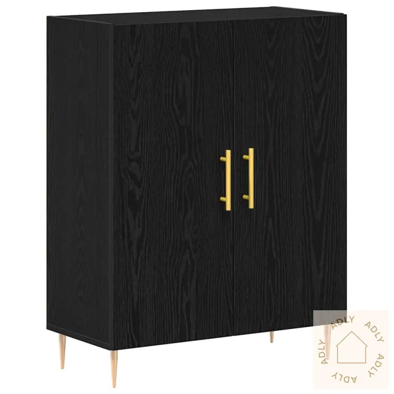 Høybord Svart Eik 69.5X34X180 Cm Konstruert Tre