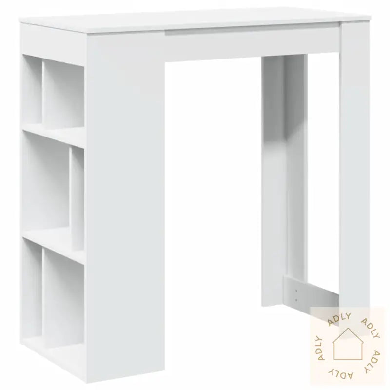 Barbord Med Stativer Hvit 102X50X103,5 Cm Konstruert Tre
