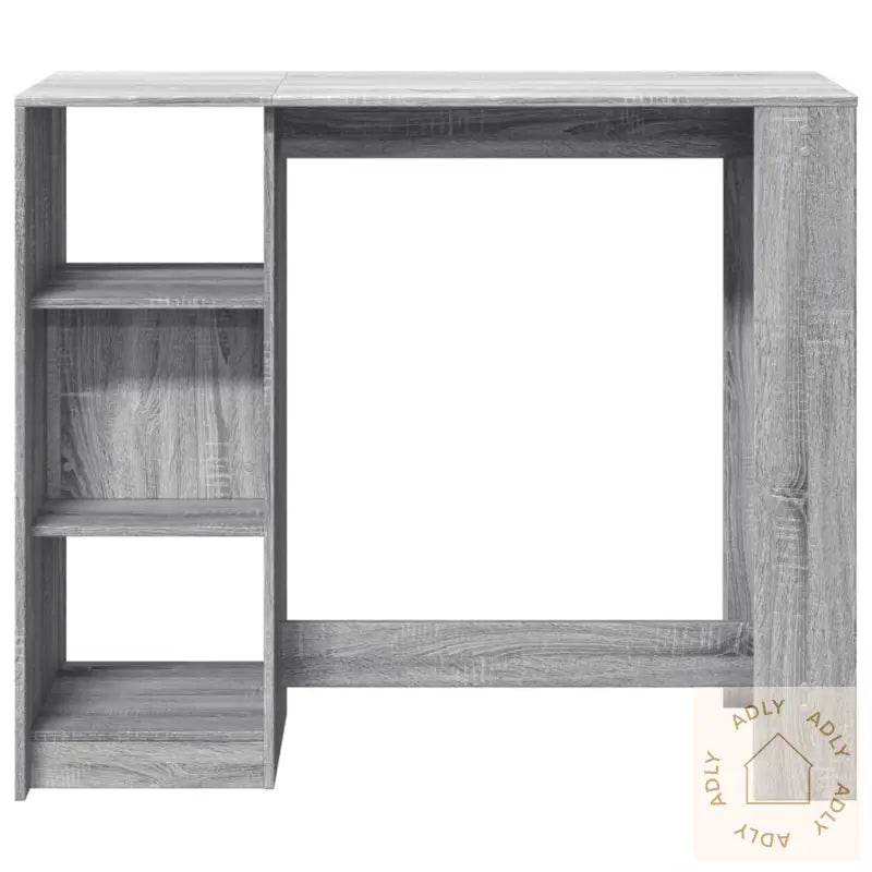 Barbord Med Hylle Grå Sonoma Eik 124X46X103,5 Cm Konstruert Tre