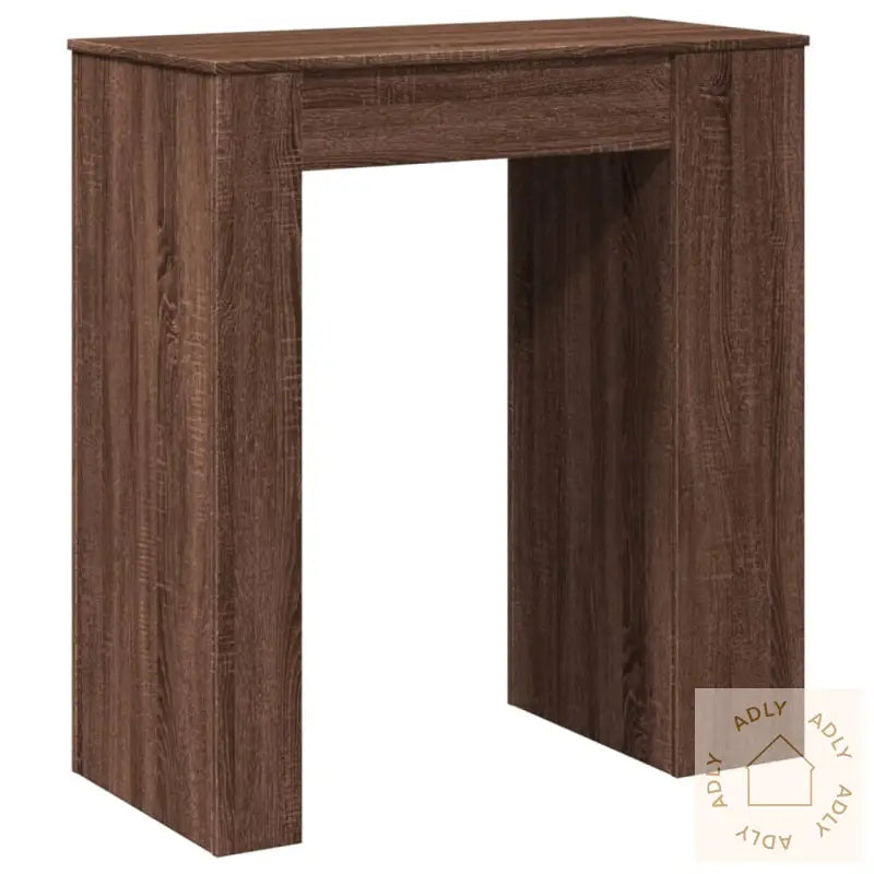 Barbord Med Stativer Brun Eik 95X47X103,5 Cm Konstruert Tre