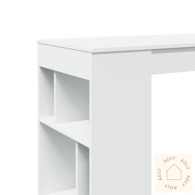 Barbord Med Stativer Hvit 102X50X103,5 Cm Konstruert Tre