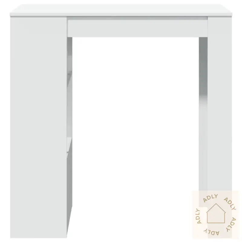 Barbord Med Stativer Hvit 102X50X103,5 Cm Konstruert Tre