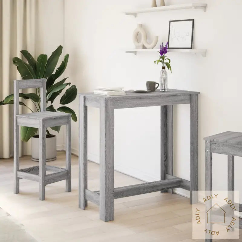 Barbord Grå Sonoma Eik 102X50X103,5 Cm Konstruert Tre