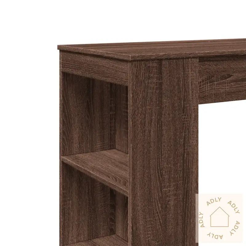 Barbord Med Stativer Brun Eik 95X47X103,5 Cm Konstruert Tre