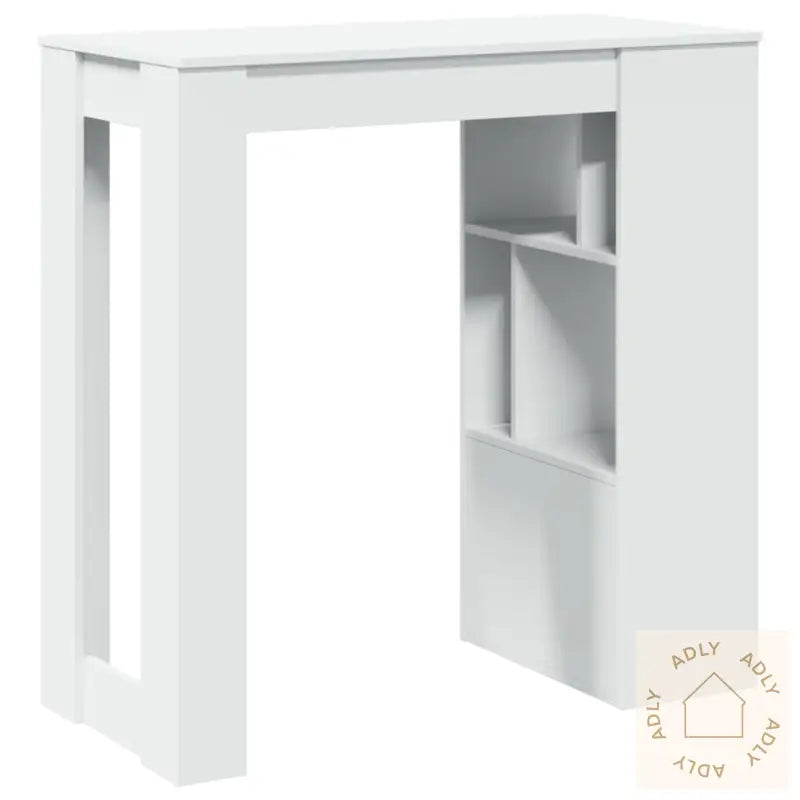 Barbord Med Stativer Hvit 102X50X103,5 Cm Konstruert Tre