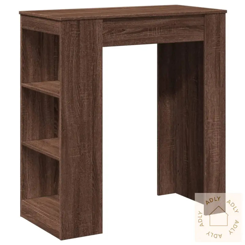 Barbord Med Stativer Brun Eik 95X47X103,5 Cm Konstruert Tre
