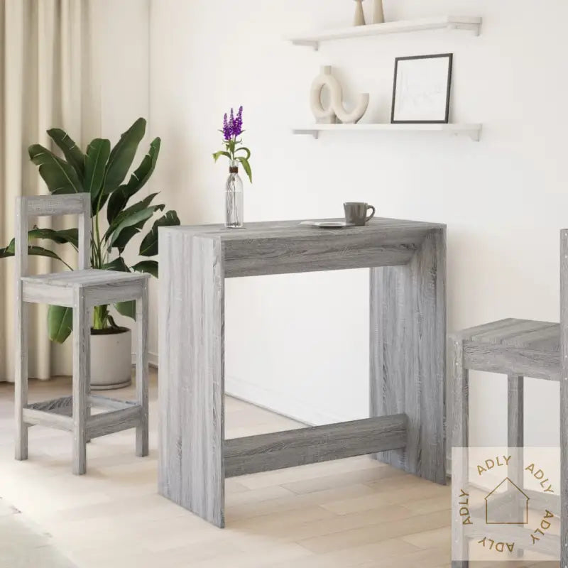 Barbord Grå Sonoma Eik 102X50X103,5 Cm Konstruert Tre