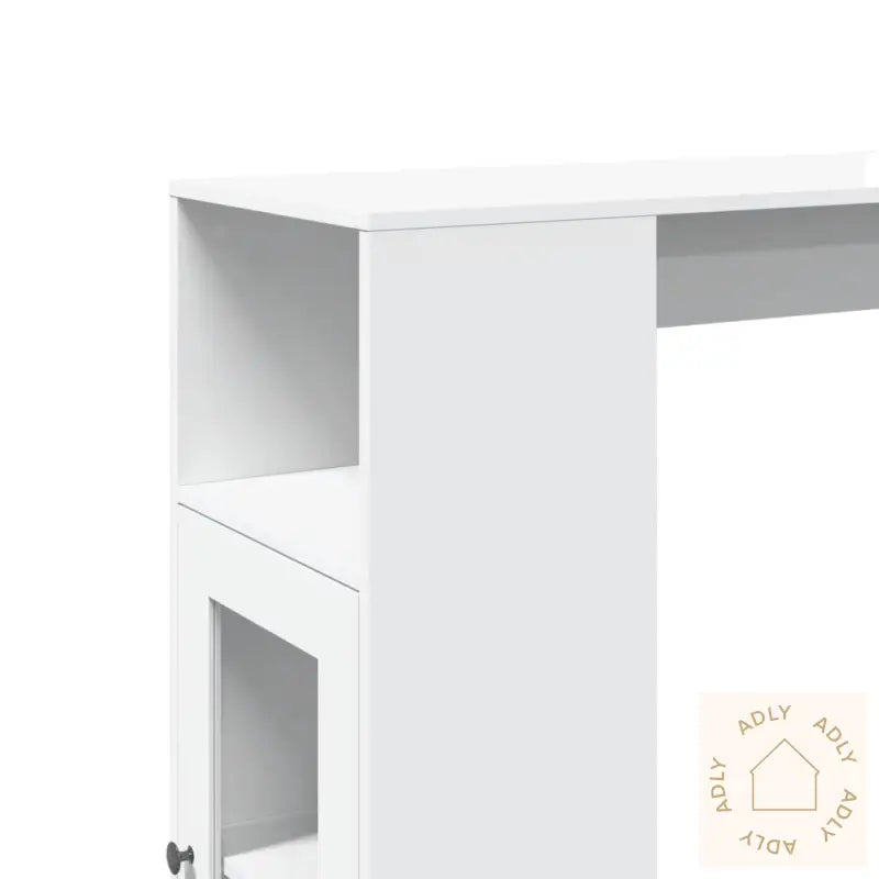 Barbord Med Stativer Hvit 101X40X103,5 Cm Konstruert Tre