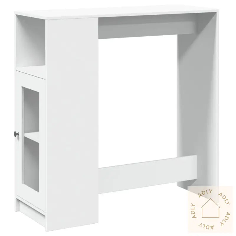 Barbord Med Stativer Hvit 101X40X103,5 Cm Konstruert Tre