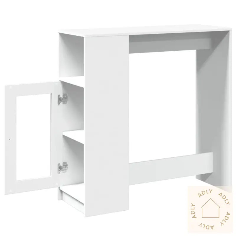 Barbord Med Stativer Hvit 101X40X103,5 Cm Konstruert Tre