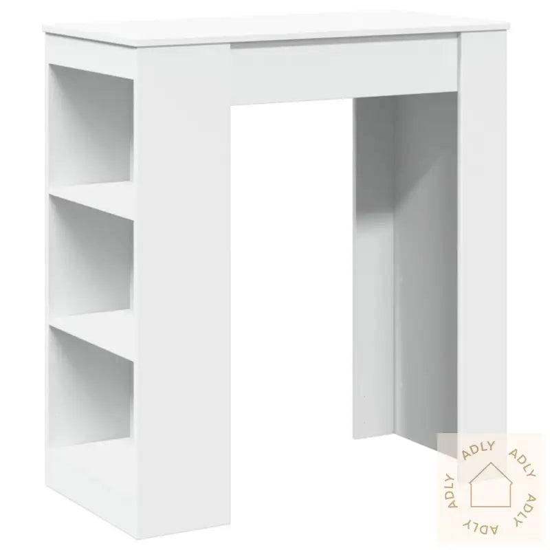 Barbord Med Stativer Hvit 95X47X103,5 Cm Konstruert Tre