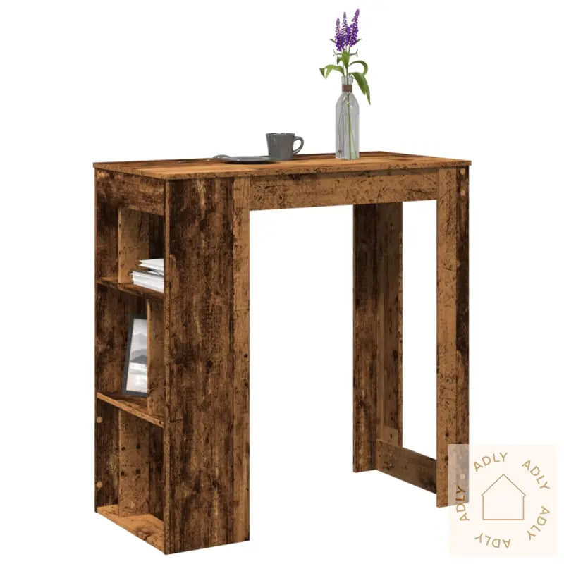 Barbord Med Stativer Gammelt Tre 102X50X103,5 Cm Konstruert Tre