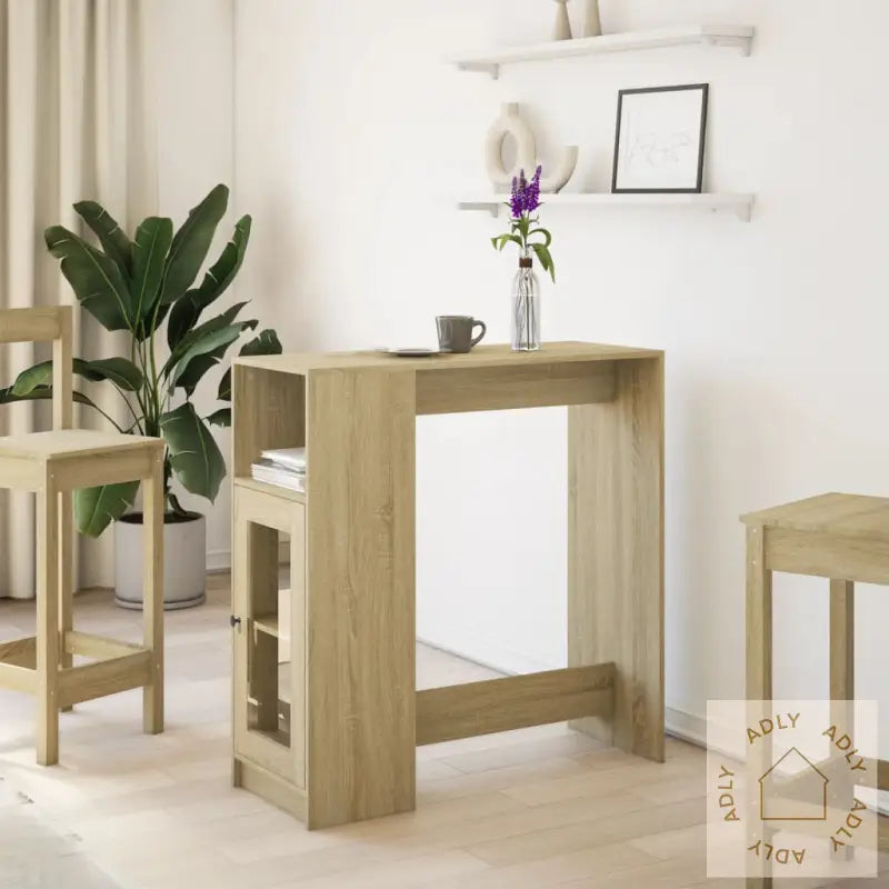 Barbord Med Stativer Sonoma Eik 101X40X103,5 Cm Konstruert Tre