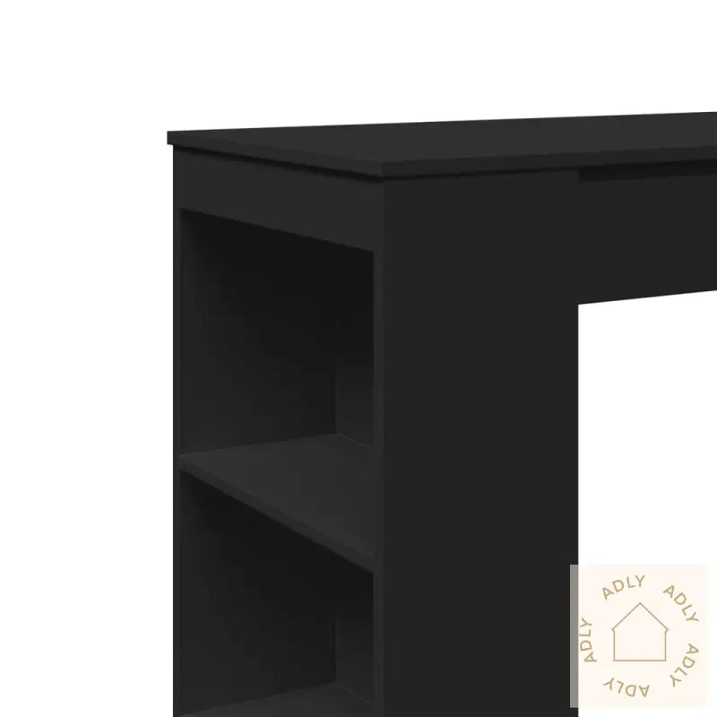 Barbord Med Stativer Svart 95X47X103,5 Cm Konstruert Tre