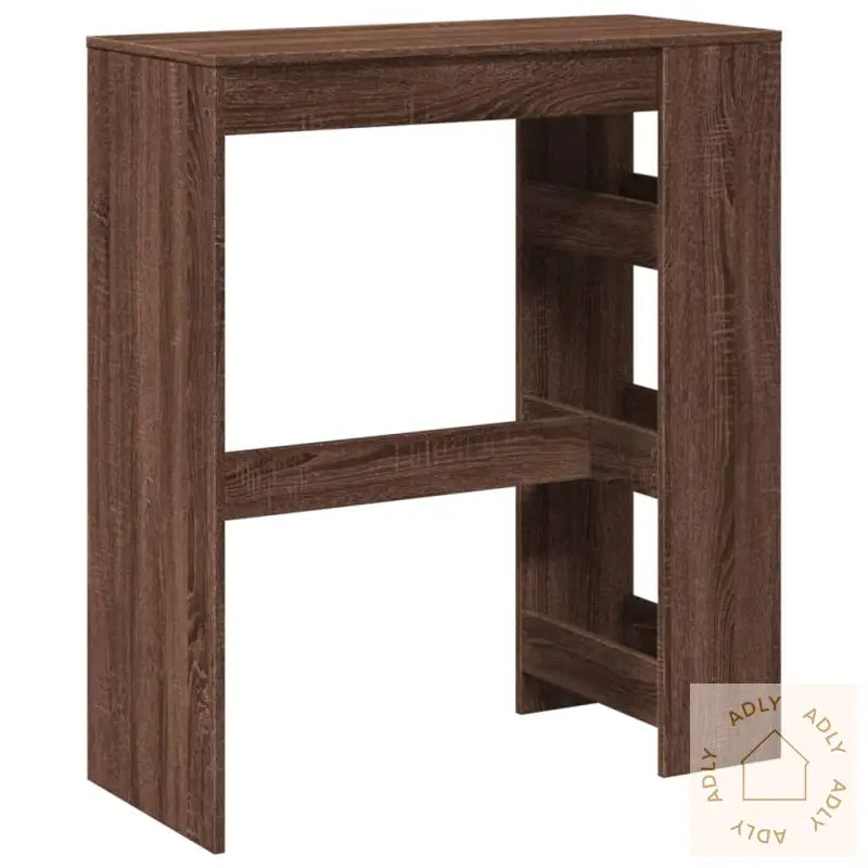 Barbord Med Stativer Brun Eik 90X40X103,5 Cm Konstruert Tre