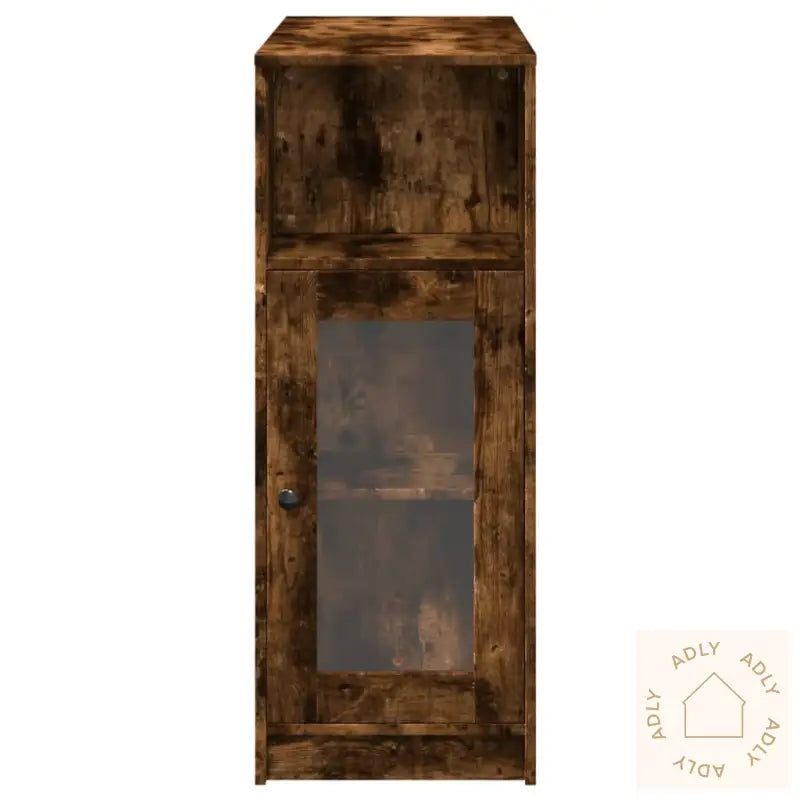 Barbord Med Stativer Røkt Eik 101X40X103,5 Cm Konstruert Tre