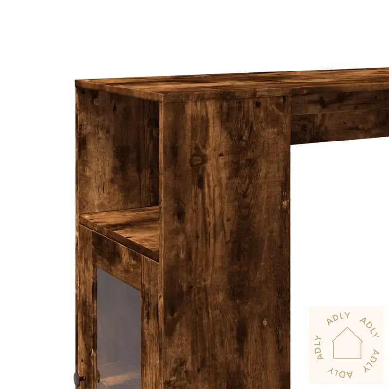 Barbord Med Stativer Røkt Eik 101X40X103,5 Cm Konstruert Tre